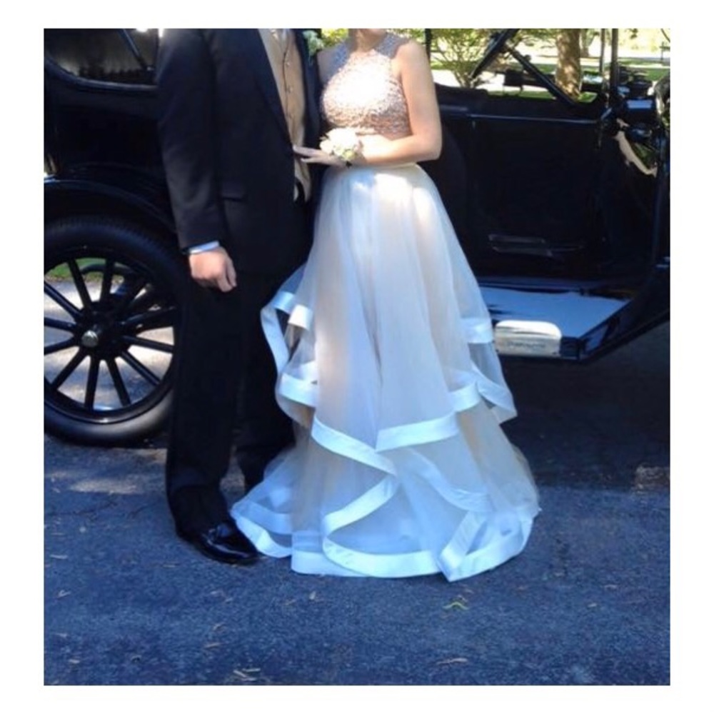 Two piece prom dress